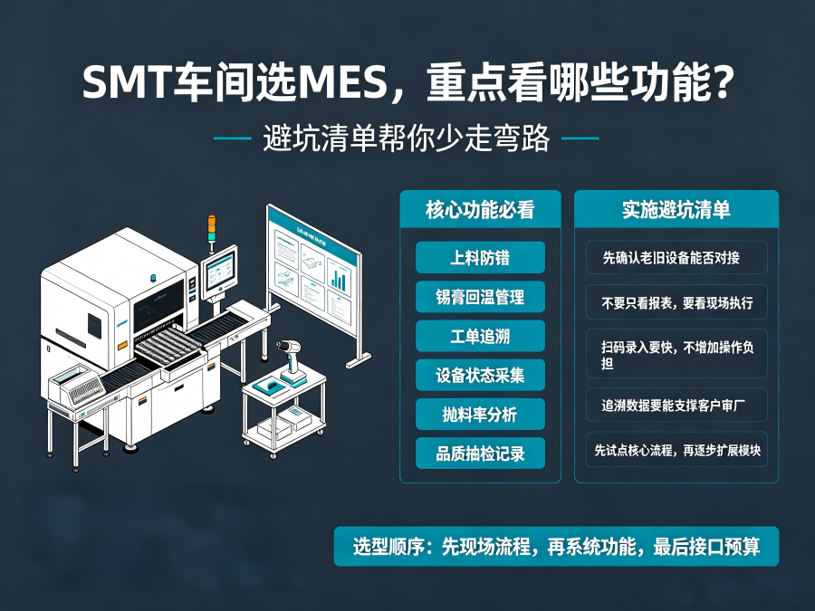 SMT 車間選 MES，重點看哪些功能？避坑清單幫你少走彎路